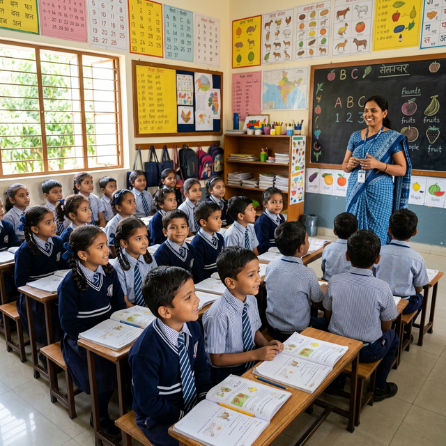 Students learning at PS JARGI